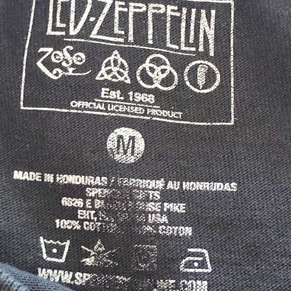 Led Zeppelin Graphic Tee Medium Classic Rock Stairway to Heaven Black - Picture 4 of 4